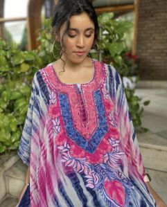 Kashida Work Shibori Kaftan