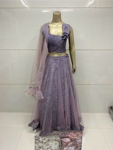 readymade crape top lehnga set