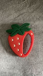 Strawberry silicone teether