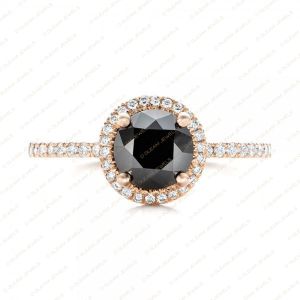 Natural Black Diamond Rings