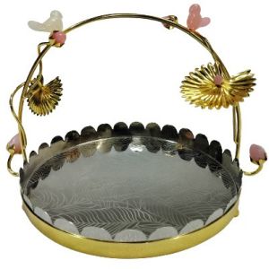 GOLD AND SILVER PLATED BASKET