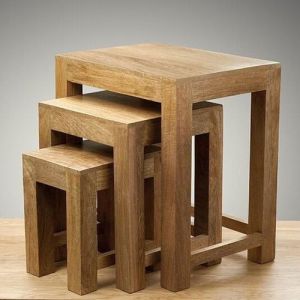 wooden nesting stool