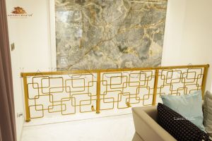 modern brass railings