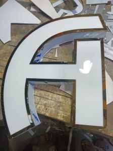 Steel letter acrylic