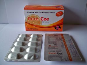 Vitamin-c and zinc tablets