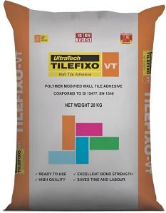 UltraTech Tilefixo VT Tile Adhesives, Bag, 20 kg