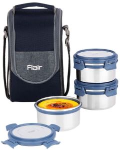 FLAIR Swift Click-3 Stainless Steel Tiffin