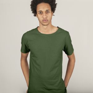 Mens Cotton plain regular size olive green t-shirt GSM, size S/M/L/XL/XXL