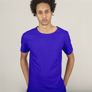 Mens Cotton plain regular size royal blue t-shirt GSM, size S/M/L/XL/XXL