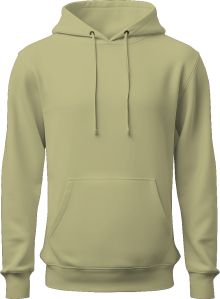 men's fleece plain beige hoodie with 300 GSM, size S/M/L/XL