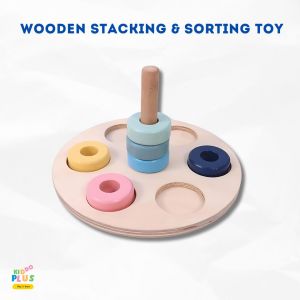 wooden stacking sorting toy