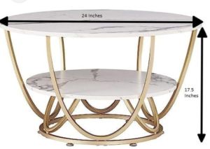 Marble Top Round Coffee Table