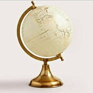 Table globe (iron&plastic) gold finished with enamel