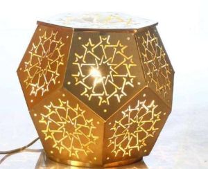 Hexa Flora Etched Table Lamp