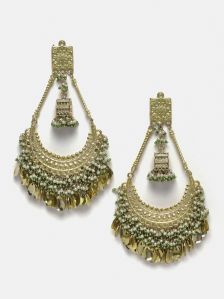 Zard Surma Chandbali Earrings