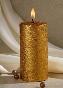 Golden Pillar Candle