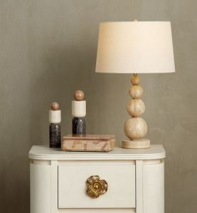 Classic Travertine Marble Table Lamp