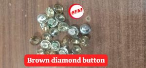 Golden diamond button 20mm