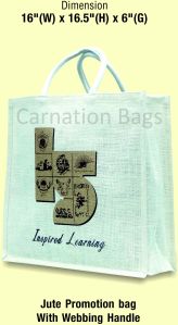 16x16.5x6 Inch Jute Promotional Bag