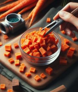 dehydrated carrot cubes