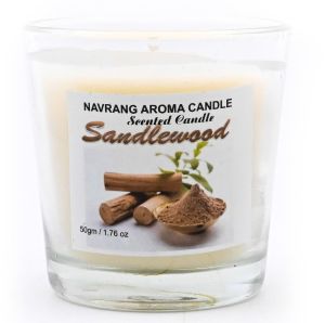 Sandalwood Votive Glass Candle