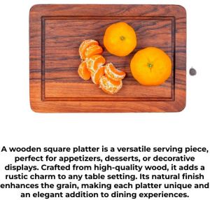 Wooden square platter