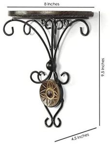 Wooden & Iron Wall Shelf