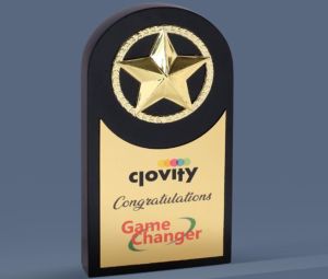 9.75 x 5.25 Inch Wooden Trophy