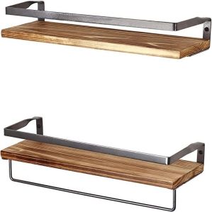 Wooden Double Layer Wall Rack