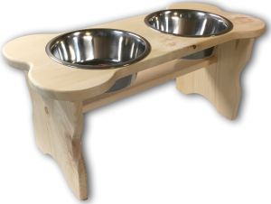 Wooden Pet Bowl Stand