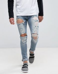 Mens Distressed Jeans