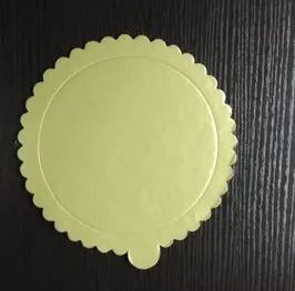 Golden Flower Shape Cake Base Board With Tab