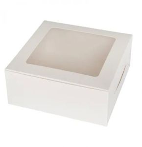 White ITC Window Cake Box