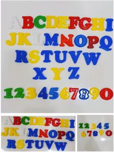 Plastic Alphabet and number set (magnetic back)