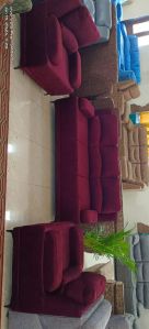 Maroon colour sofa set 5 seater