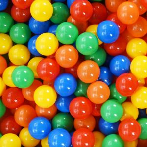 Multicolor plastic balls