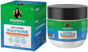 Scalp Scrub with Curry Leaves & Seaweed - Removes Dandruff,