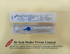 IV Cannula with Wings and Injection Port