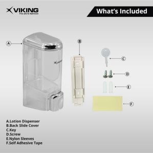 Soap dispenser viking brand 500ml capacity 1yr warranty