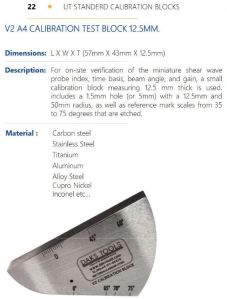 V2 A4 CALIBRATION TEST BLOCK 12.5MM