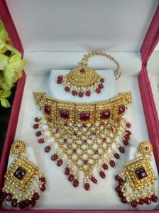 Gold plated jewellery jhaler set