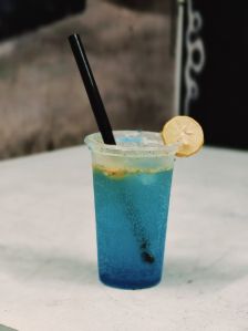 blue curacao flavored syrup