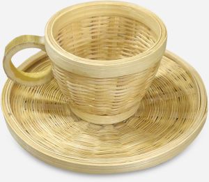 Decorative Bamboo Woven Cup