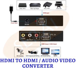 Serai HDMI to Audio Video Converter With Scaler