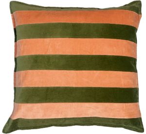 Velvet Striped Design Pillow Case