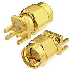 SMA Male PCB Edge Mount Connector