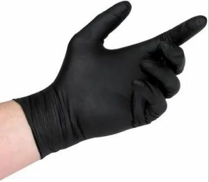 BLACK NITRILE GLOVES