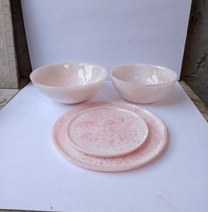 Resin Plates and Bowls Set