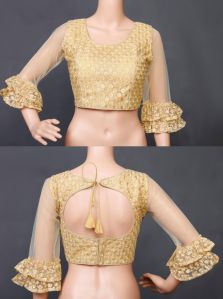 Net Sleeves Readymade Blouse