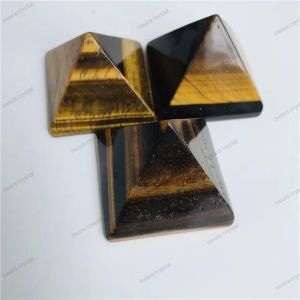 Tiger eye crystal pyramid